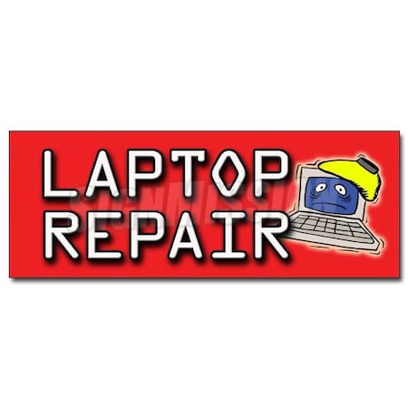 LAPTOP REPAIR DECAL Sticker Computers Virus Maintenance Software Install